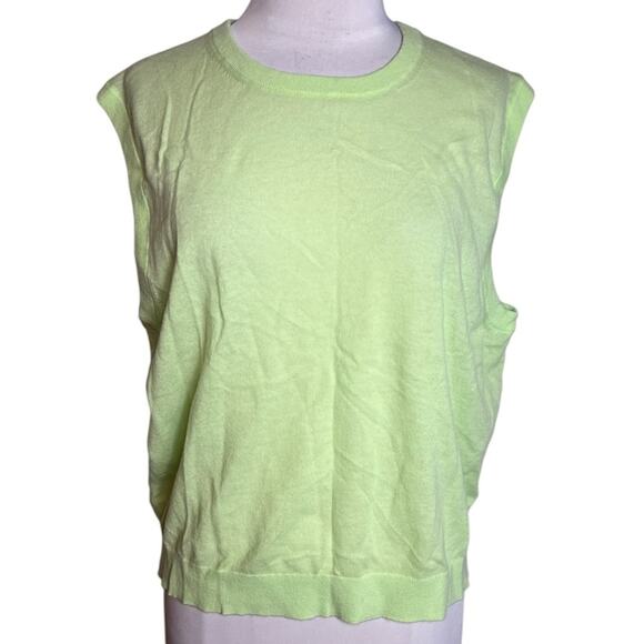 Tibi Skinlike Mercerized Wool Sleeveless Sweater Sz XL - Picture 5 of 9